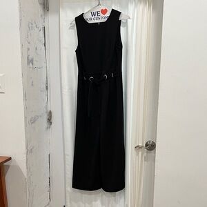 Spense Black Cropped Jumpsuit